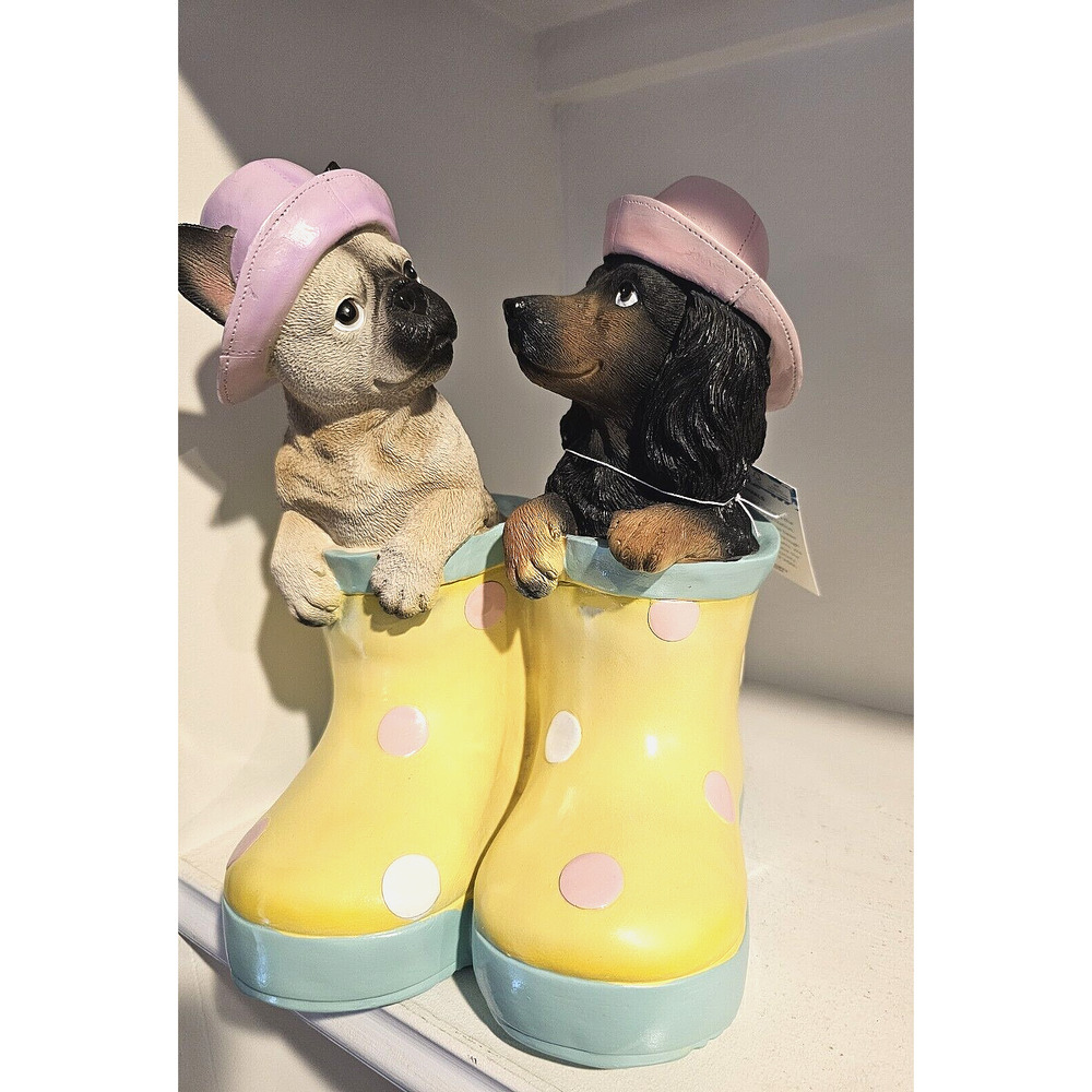 Humane Society Easter Spring Dachshund and French Bulldog Frenchie In Rainboots